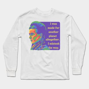 Simone de Beauvoir Portrait and Quote Long Sleeve T-Shirt